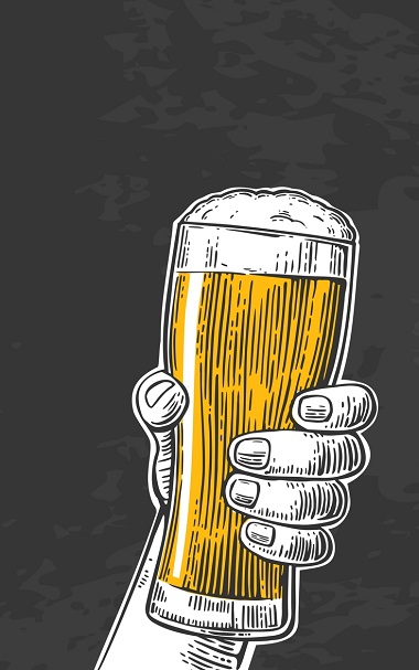 cold beer illustration